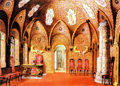 Убранство Золотой (Престольной) палаты в XIX веке
