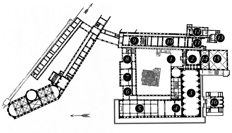 План дворцового комплекса (на начало XX века)