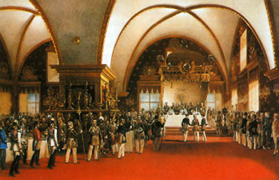 Высочайший обед в Грановитой палате. 1856 год