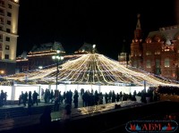Вечерняя Москва в Новогодние праздники